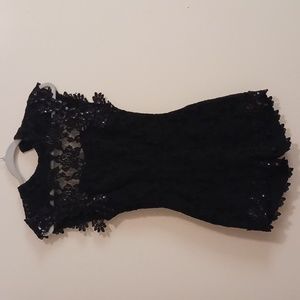HOMMAGE..lace black rompers..size small